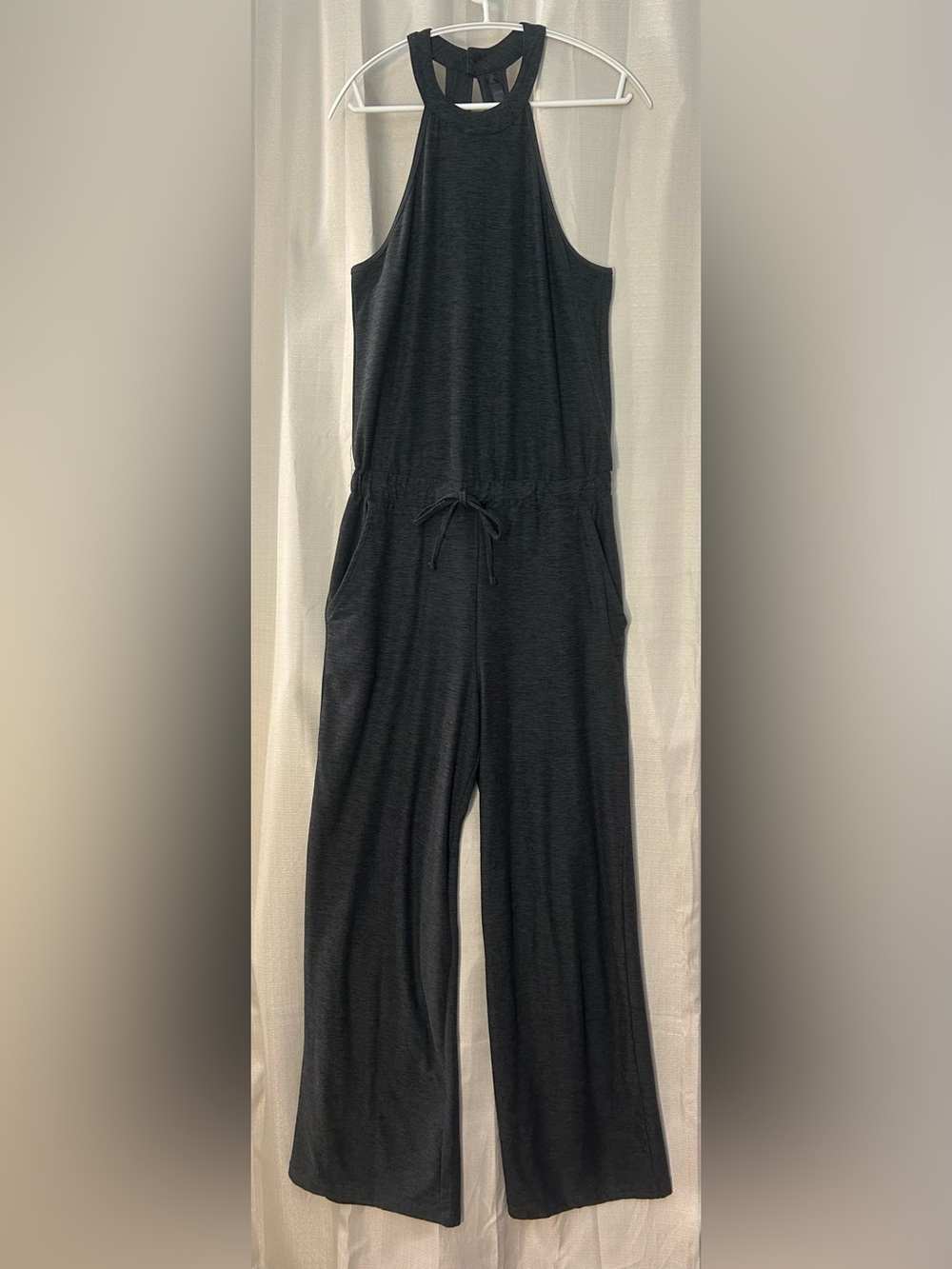 Kyodan Charcoal Grey Halter Neck Wide
Leg Jumpsuit TP/XS
